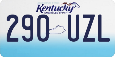 KY license plate 290UZL