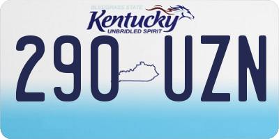 KY license plate 290UZN