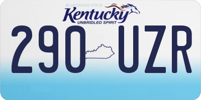 KY license plate 290UZR