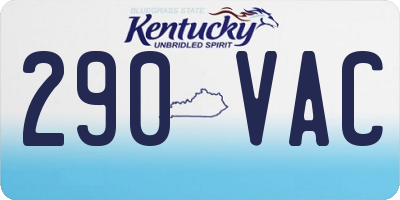 KY license plate 290VAC