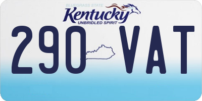 KY license plate 290VAT