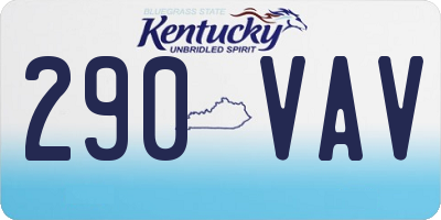 KY license plate 290VAV