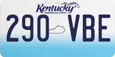 KY license plate 290VBE