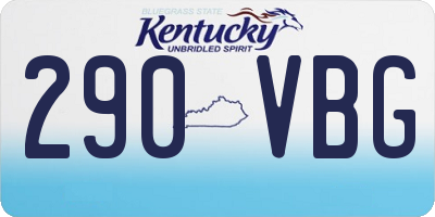 KY license plate 290VBG