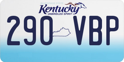 KY license plate 290VBP
