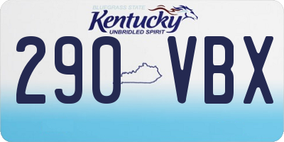KY license plate 290VBX