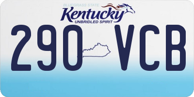 KY license plate 290VCB