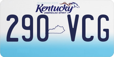KY license plate 290VCG