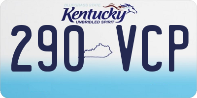 KY license plate 290VCP