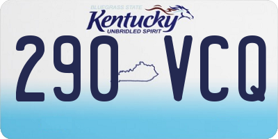 KY license plate 290VCQ