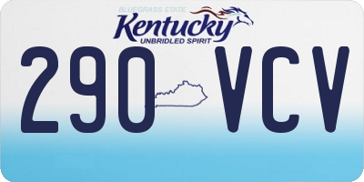 KY license plate 290VCV