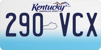 KY license plate 290VCX