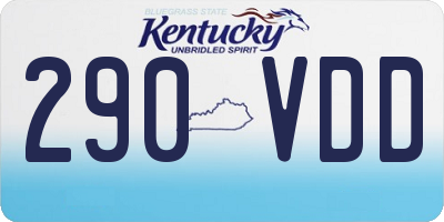 KY license plate 290VDD