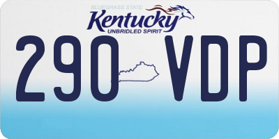 KY license plate 290VDP