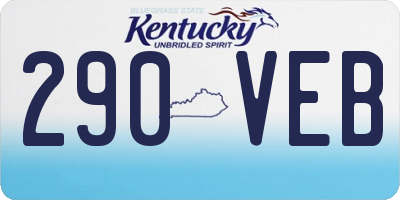 KY license plate 290VEB