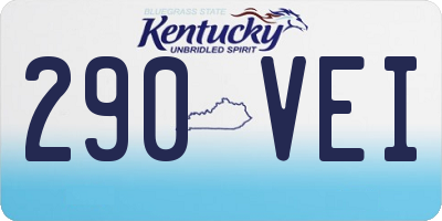 KY license plate 290VEI