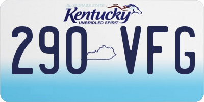 KY license plate 290VFG