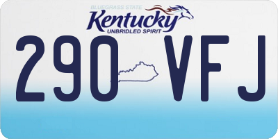 KY license plate 290VFJ