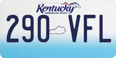 KY license plate 290VFL