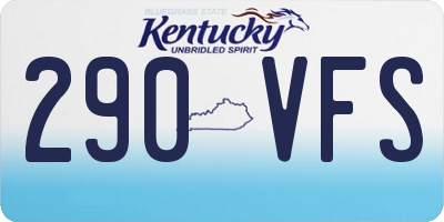 KY license plate 290VFS