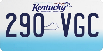 KY license plate 290VGC