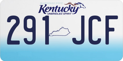 KY license plate 291JCF