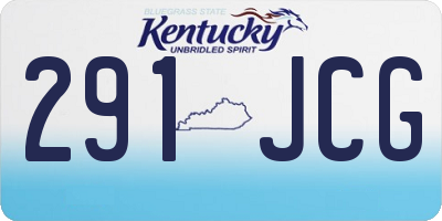 KY license plate 291JCG