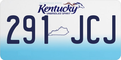 KY license plate 291JCJ