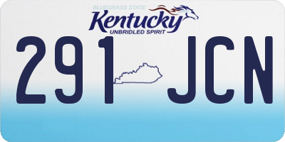 KY license plate 291JCN