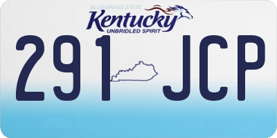 KY license plate 291JCP