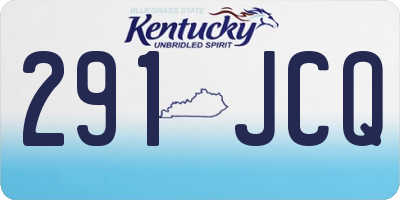 KY license plate 291JCQ