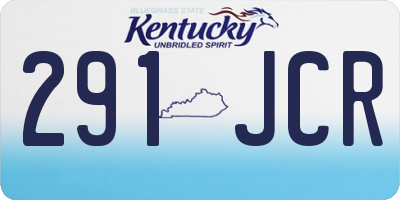 KY license plate 291JCR