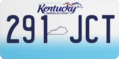 KY license plate 291JCT