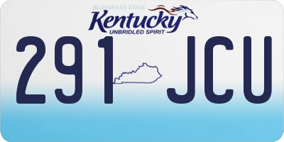 KY license plate 291JCU