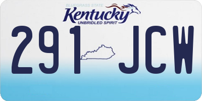 KY license plate 291JCW