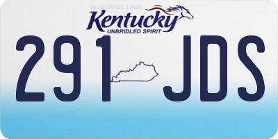 KY license plate 291JDS