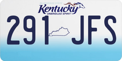 KY license plate 291JFS