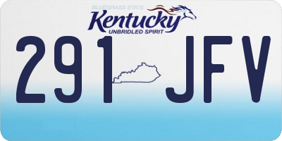 KY license plate 291JFV