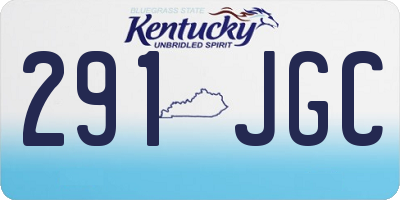KY license plate 291JGC
