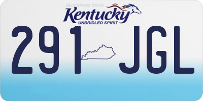 KY license plate 291JGL