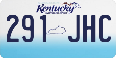 KY license plate 291JHC
