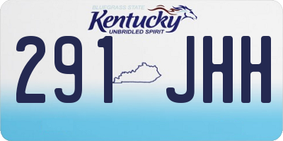 KY license plate 291JHH