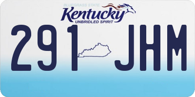KY license plate 291JHM
