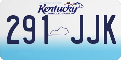 KY license plate 291JJK