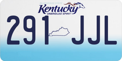 KY license plate 291JJL