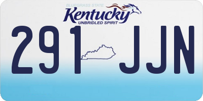 KY license plate 291JJN