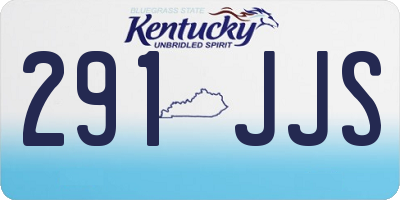 KY license plate 291JJS