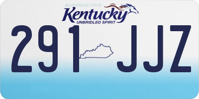 KY license plate 291JJZ