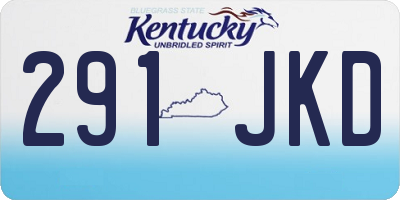 KY license plate 291JKD