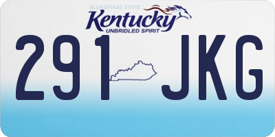 KY license plate 291JKG